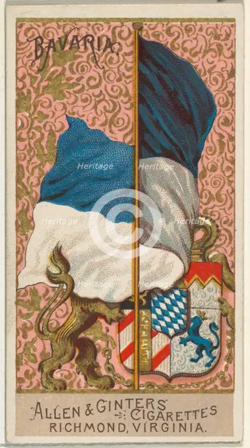 Bavaria, from Flags of All Nations, Series 2 (N10) for Allen & Ginter Cigarettes Brands, 1890 Creator: Allen & Ginter.