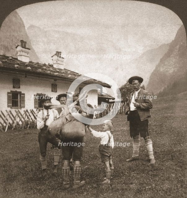 'Bavarian Mountaineers, Germany', 1898.  Creator: Works and Sun Sculpture Studios.