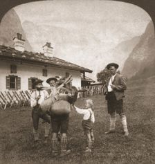 Bavarian Mountaineers, Germany 1898. Creator: Works and Sun Sculpture Studios