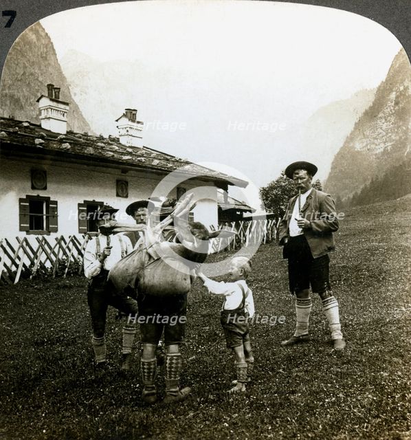 Bavarian Mountaineers, Germany.Artist: Underwood & Underwood