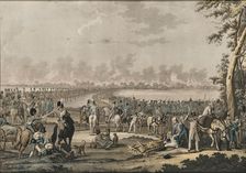 Bavarian troops under General Karl Philipp von Wrede Crossing the Danube near Vienna on July 6, 1809 Creator: Rugendas; Johann Lorenz; the Younger (1775-1826)