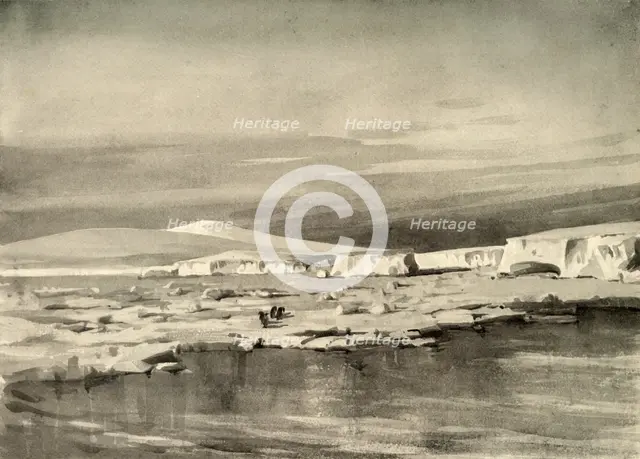 'Bay of Whales, or Balloon Bight', c1908, (1909).  Artist: George Marston.