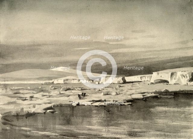 'Bay of Whales, or Balloon Bight', c1908, (1909).  Artist: George Marston.