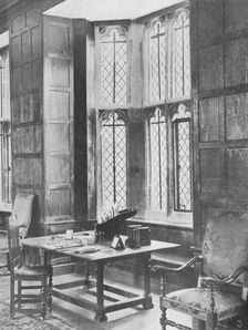 Bay on Long Gallery, Showing Terra-Cotta Work and Old Panelling 1910