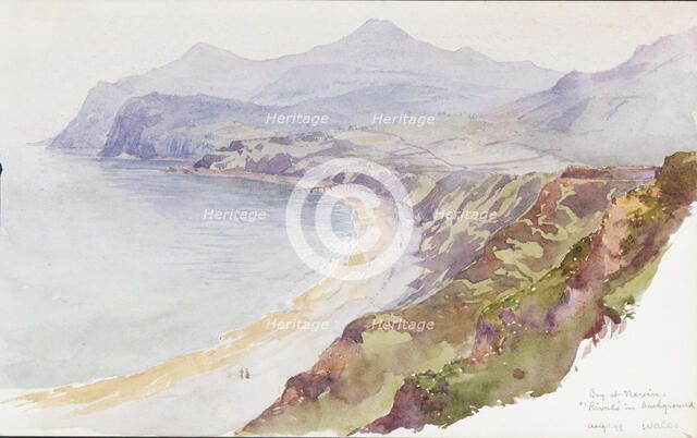 Bay at Nevin, Wales, 1899. Creator: George Elbert Burr.