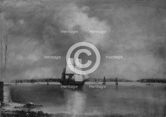 Bay and Harbor of New York from Bedlow's Island, 1864 or 1866. Creator: Edmund Coates.