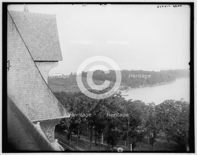Bay from Hotel Victory, Put-in-Bay, Ohio, between 1880 and 1899. Creator: Unknown.