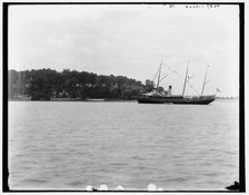 Bay from the pier, Put-in-Bay, Ohio, between 1880 and 1899. Creator: Unknown