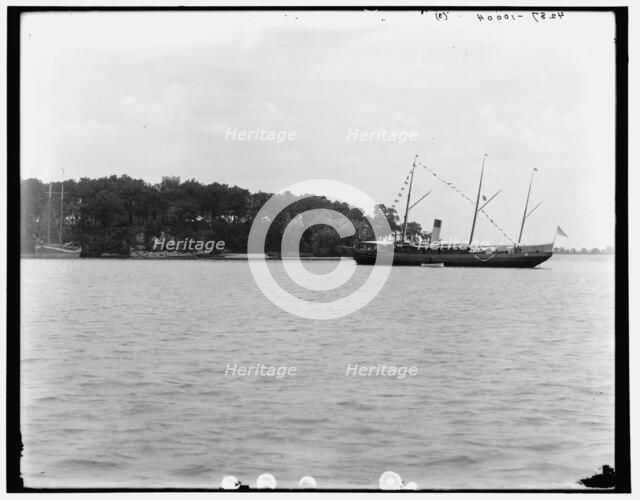 Bay from the pier, Put-in-Bay, Ohio, between 1880 and 1899. Creator: Unknown.