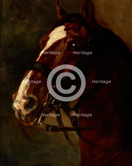 Bay Horse's Head, between 1833-1834. Creator: Piotr Michalowski.