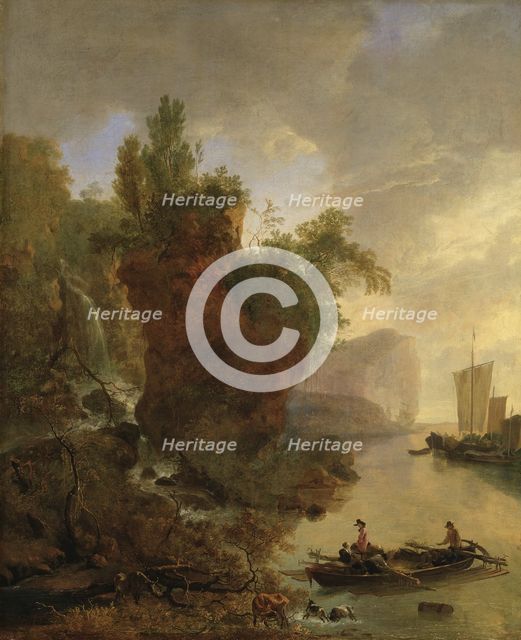 Bay with a Rocky Coast, 17th century. Creator: Adam Pynacker.