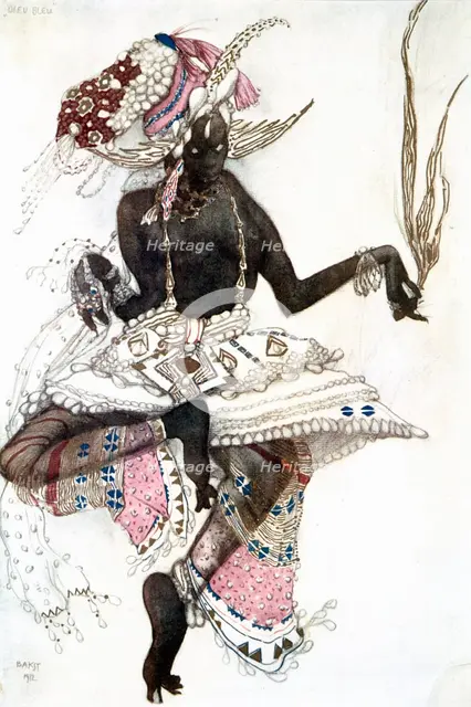 'Bayadere' costume design for Le Dieu Bleu (The Blue God), 1911. Artist: Leon Bakst