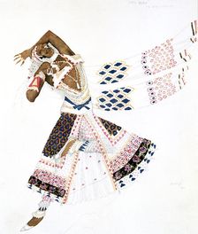 Bayadere costume design for Le Dieu Bleu (The Blue God), 1911. Artist: Leon Bakst