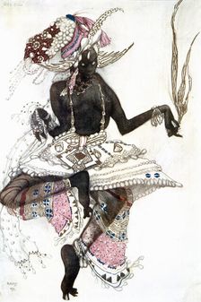 Bayadere costume design for Le Dieu Bleu (The Blue God), 1911. Artist: Leon Bakst