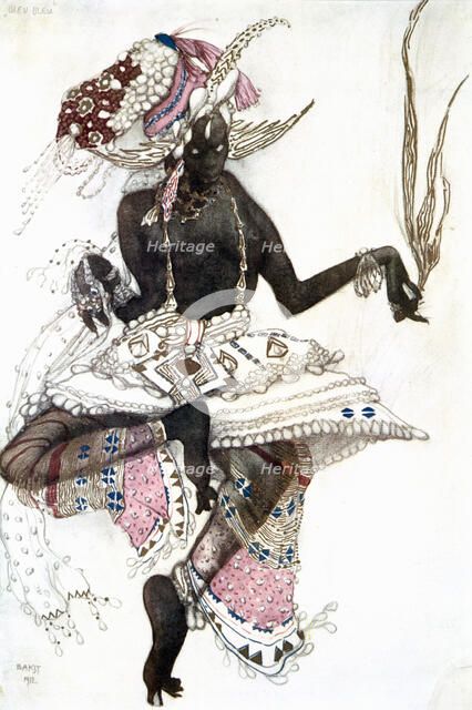 'Bayadere' costume design for Le Dieu Bleu (The Blue God), 1911. Artist: Leon Bakst
