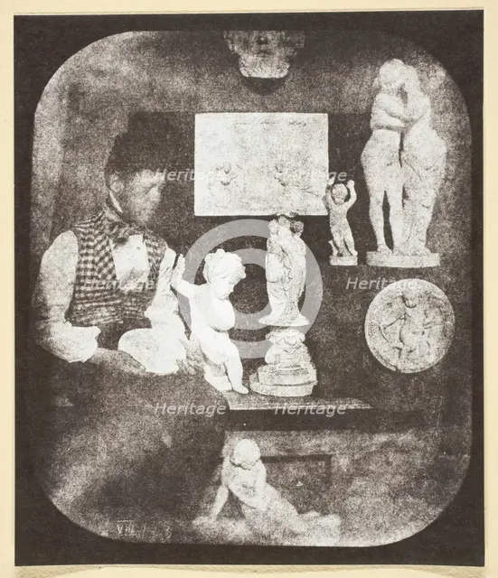 Bayard et ses Statuettes, 1842/50, printed 1965. Creator: Hippolyte Bayard.