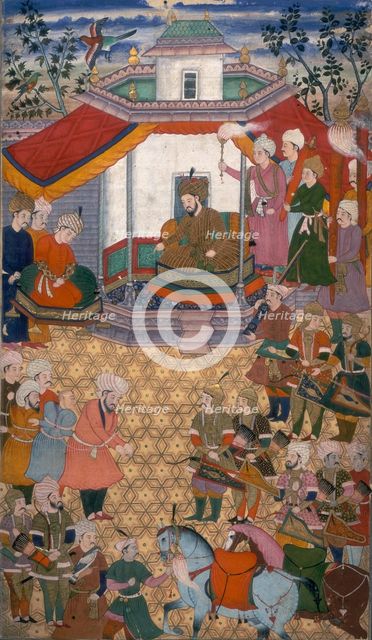 Bayazidi brought before Timur, 1600. Creator: Unknown.