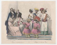 Bayees or Dancing Boys; from Twenty four Plates Illustrative of Hindoo and European Manner..., 1832. Creators: Alexandre-Marie Colin, Jean Jacques Belnos
