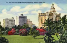 Bayfront Park and Biscayne Boulevard Hotels, Miami, Florida, 1946