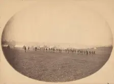 [Bayonet Drill], ca. 1863. Creator: Egbert Guy Fowx