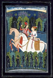 Baz Bahadur and Rupmati Hunting, c1760. Creator: Unknown