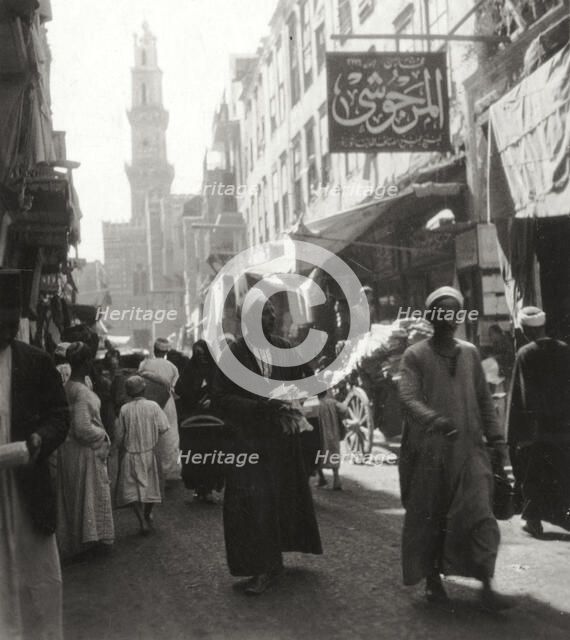 Bazaar of El Ghoria, Cairo, Egypt, 20th century. Artist: J Dearden Holmes