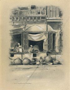 Bazaar at Delhi 1903. Artist: Mortimer L Menpes