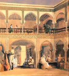 Bazaar in Orleans 1840s. Artist: Théodore Chassériau