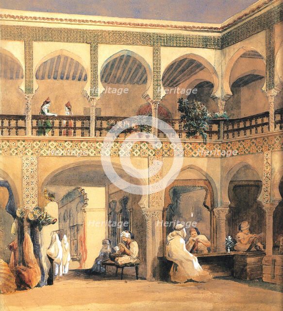 'Bazaar in Orleans', 1840s.  Artist: Théodore Chassériau