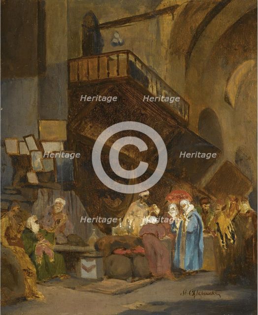 Bazaar in Constantinople. Artist: Khlebovsky, Stanislav (1835-1884)