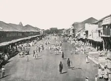 Bazaar scene, native quarter Calcutta, India, 1895. Creator: Unknown
