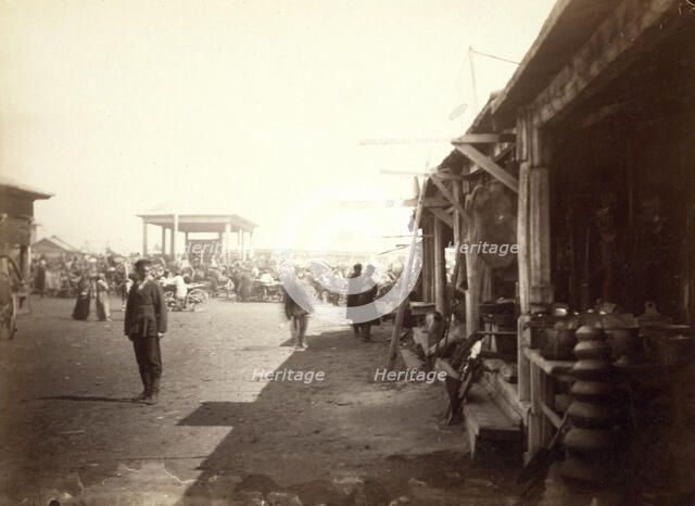 Bazar [ie, bazaar] or market place at Barnaoul [ie, Barnaul], between 1885 and 1886. Creator: Unknown.