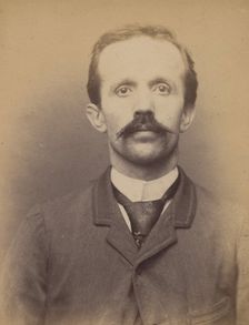 Bazin. Claudius dit César. 36 ans, né à Chatillon (Ain). Mécanicien. Anarchiste. 11/3/94., 1894. Creator: Alphonse Bertillon