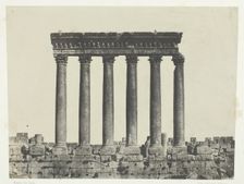 Baalbeck (Héliopolis), Colonnade Du Temple Du Soleil; Syrie, 1849/51, printed 1852. Creator: Maxime du Camp
