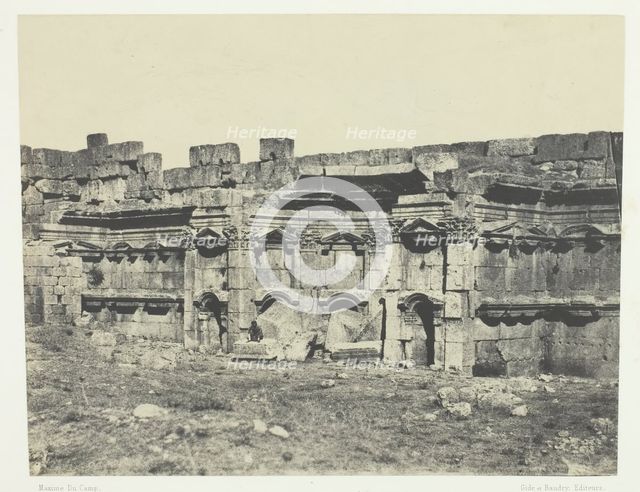 Baalbeck, Intérieur De L'Enceinte Des Temples Du Soleil Et De Jupiter; Syrie, 1849/51, printed 1852. Creator: Maxime du Camp.