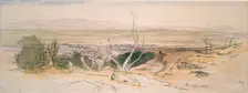 Baalbek from Lebanon, 1858. Creator: Edward Lear