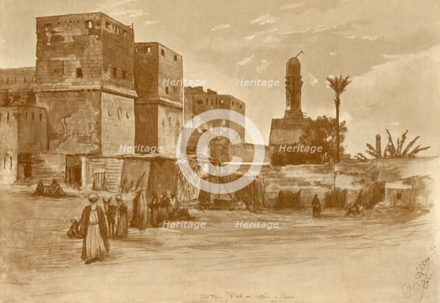 Bab al-Nasr gate in Cairo, 1898. Creator: Christian Wilhelm Allers.