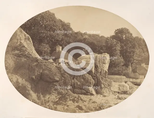 Babbicombe, from the Beach, 1857. Creator: Alfred Batson.