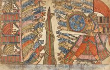 Babhruvahana and the Mongoose Fight the Serpents (verso).., c1850. Creator: Unknown