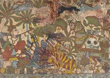 Babhruvahana Kills Animals to Save Syamakarna (recto), Babhruvahana Faces..., c1850. Creator: Unknown