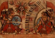 Babhruvahana Resumes his Fight with Vrishaketu (verso)..., c1850. Creator: Unknown