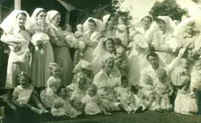 Babies and staff at St Monan's Hospital, 146 Holt Avenue, Cremorne, c1950. Creator: Unknown