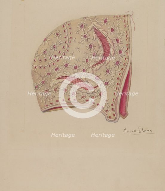 Baby Bonnet, 1935/1942. Creator: Anne Colman.