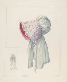 Baby Bonnet, c. 1937. Creator: Maud M Holme