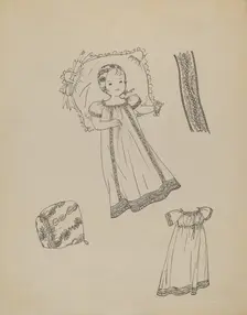 Baby Cap, 1935/1942. Creator: Rosalia Lane