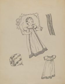 Baby Cap, 1935/1942. Creator: Rosalia Lane