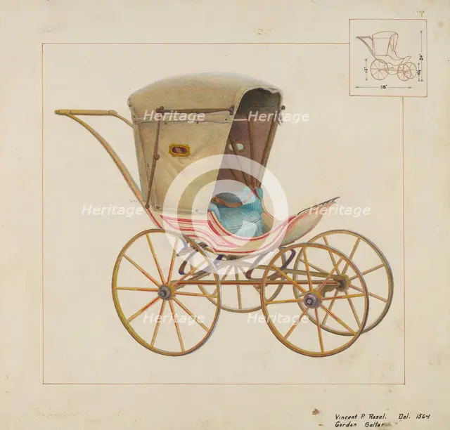 Baby Carriage, c. 1937. Creator: Vincent P. Rosel.