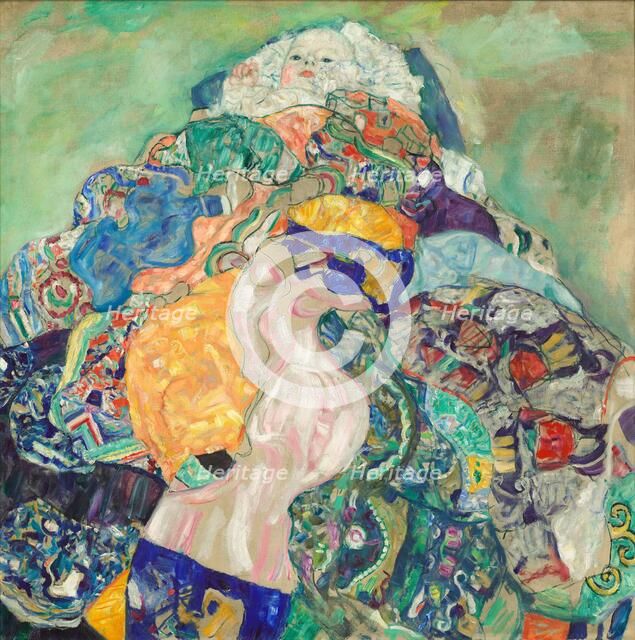 Baby (Cradle), 1917/1918. Creator: Gustav Klimt.