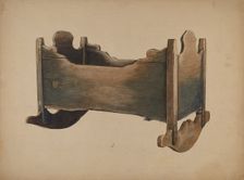 Baby Cradle, c. 1940. Creators: Harley Kempter, Bruce Gentry