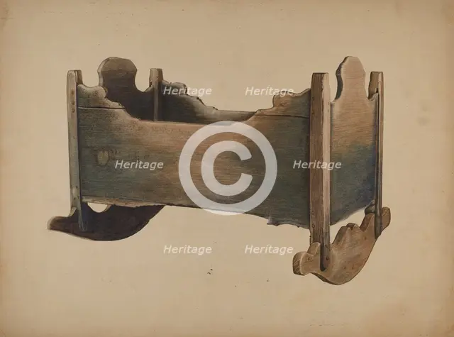 Baby Cradle, c. 1940. Creators: Harley Kempter, Bruce Gentry.